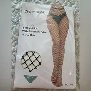 Charmnight Fishnet Tights - Black